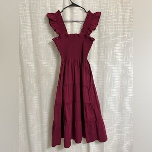Hill House Home Ellie Midi Nap Dress, Wine Red, Size Small
